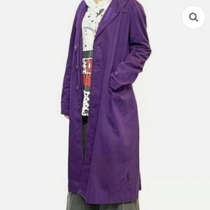Tripp NYC Punk Purple Long Trench Coat Joker Vibes Large
